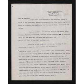 Letter, 16 April [1952], from Mrs John Mackenzie, to Herries Beattie