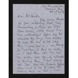 Letter, 4 December 1949, from Florence Black, to Herries Beattie