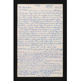 Copy of letter, 22 June 1949, from Herries Beattie, to Florence Black