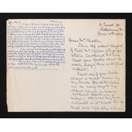 Letter, 10 June 1949, from Mary Cameron, to Herries Beattie