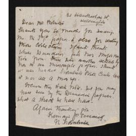 Letter, [1935], from N.S. Thornhill, to Nicholas Robson