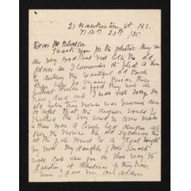 Letter, 20 November 1935, from N.S. Thornhill, to Nicholas Robson