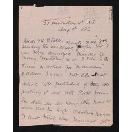 Letter, 28 August [1935], from N.S. Thornhill, to Nicholas Robson