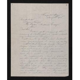 Letter, 28 August 1912, from James Campbell, to Herries Beattie