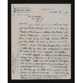 Letter, 3 March 1913, from James McKerrow, to Herries Beattie