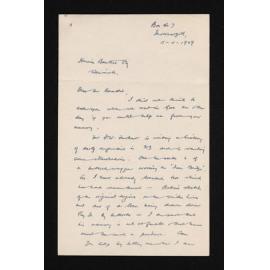 Letter, 11 April 1949, from F.M. Corkil, to Herries Beattie