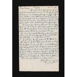 Copy of letter, 12 December 1946, from Herries Beattie, to Lawson Burrows
