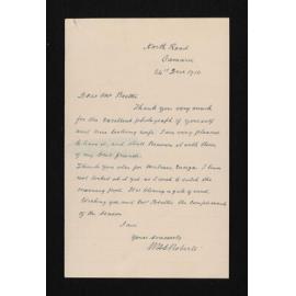 Letter, 24 December 1910, from W.H.S. Roberts, to Herries Beattie