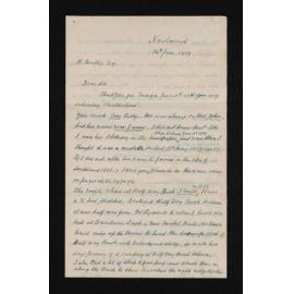 Letter, 14 June 1909, from W.H.S. Roberts, to Herries Beattie