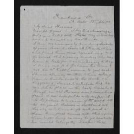 Letter, 22 July 1912, from A.A. MacDonald, to Herries Beattie