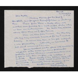 Letter, 5 November 1956, from Fred Hall-Jones, to Herries Beattie