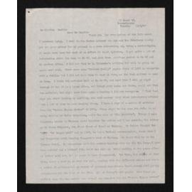 Letter, 12 April 1957, from J.T. Weatherall, to Herries Beattie, regarding his research on Waikaia