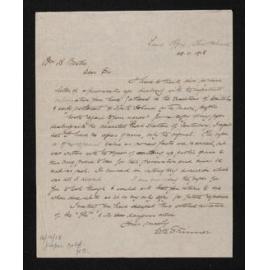 Letter, 29 November 1918, from W.H. Skinner, to Herries Beattie