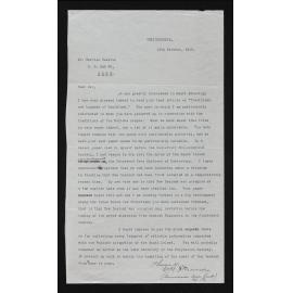 Letter, 15 October 1918, from W.H. Skinner, to Herries Beattie