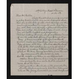 Letter, 11 December 1932, from C.A. Port, to Herries Beattie