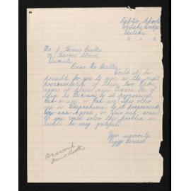 Letter, 18 April 1958, from Peggy Brosnan, to Herries Beattie