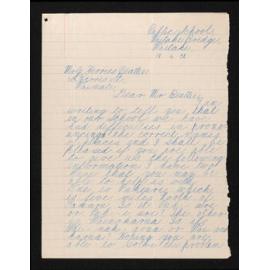 Letter, 18 April 1958, from Patricia McCarthy, to Herries Beattie