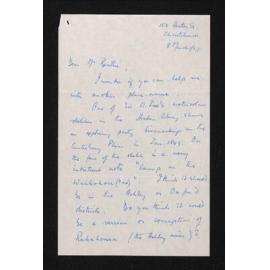 Letter, 8 March 1957, from Peter B. Maling, to Herries Beattie