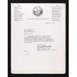 Letter, 30 November 1956, from Donald S. Marshall, to Herries Beattie