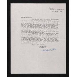 Letter, 4 March 1956, from Michael M. Trotter, to Herries Beattie