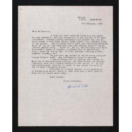Letter, 6 Februrary 1956, from Michael M. Trotter, to Herries Beattie