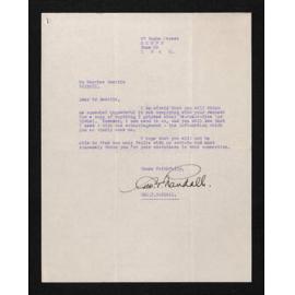 Letter, 22 June 1940, from George T. Randall, to Herries Beattie