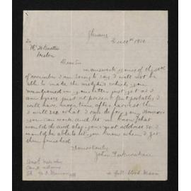 Letter, 20 December 1920, from John Pukurakau, to Herries Beattie