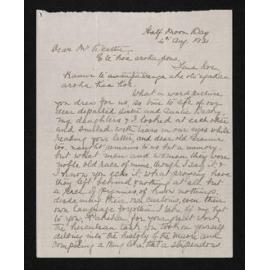 Letter, 4 August 1931, from Ema Wallscott, to Herries Beattie