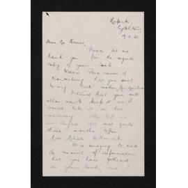Letter, 19 February 1945, from Marewa E. McConnell, to Herries Beattie