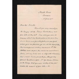 Letter, 1 June 1911, from W.H.S. Roberts, to Herries Beattie