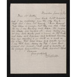 Letter, 29 June 1917, from William Pinkerton, to Herries Beattie