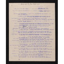 Letter, 23 October 1911, from C.A. Chalmers, to Herries Beattie
