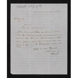 Letter, 9 August 1918, from David Lamb, to Herries Beattie