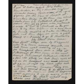 Letter, [1917], from William F. Boyer, to Herries Beattie, regarding his recollections