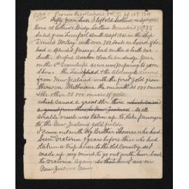 Notes, 1 September 1911, from James Pollock
