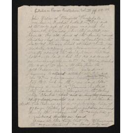 Notes on John Wilson of Plainfield [n.d.]