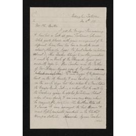 Letter, 6 December 1917, from Alexander Dickie, to Herries Beattie, regarding Tuturau history from 1866