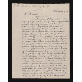 Letter, 30 September 1917, from John D. Robertson, to Herries Beattie