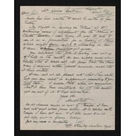 Letter, [c.1917], from Andrew Watt, to Herries Beattie