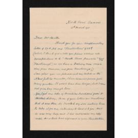 Letter, 4 March 1911, from W.H.S. Roberts, to Herries Beattie