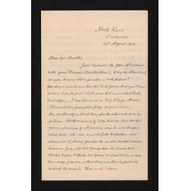 Letter, 20 August 1910, from W.H.S. Roberts, to Herries Beattie