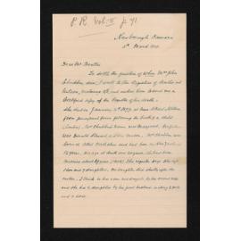 Letter, 5 March 1910, from W.H.S. Roberts, to Herries Beattie