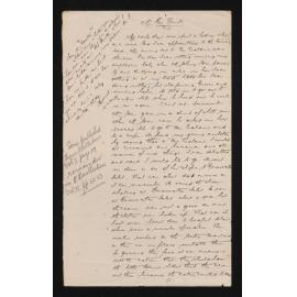 Letter, 15 April 1914, from R. McNab, to Herries Beattie, incorporating manuscript relating to George Printz