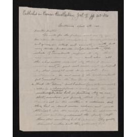 Letter, 18 April 1911, from H. Cameron, to Herries Beattie
