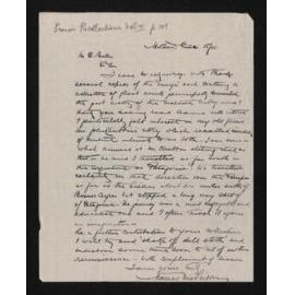 Letter, 15 December 1910, from Thomas MacGibbon, to Herries Beattie