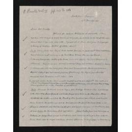 Letter, 14 December 1910, from W.H.S. Roberts, to Herries Beattie