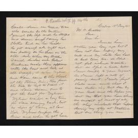 Letter, 18 January 1911, from John Sinclair, to Herries Beattie