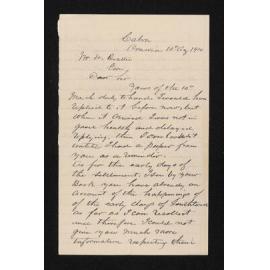Letter, 10 August 1910, from John Sinclair, to Herries Beattie