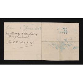Fragment, n.d., relating to Mrs Edwards and Thomas Chaseland 