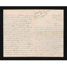 Letter, 31 October 1899, from James Wybrow, to Herries Beattie